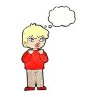 cartoon worried person with thought bubble N10