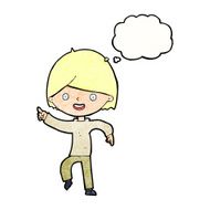cartoon man pointing with thought bubble N198