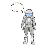cartoon astronaut with thought bubble N122