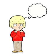 cartoon surprised man with thought bubble N144