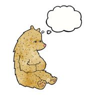 cute cartoon bear with thought bubble N3