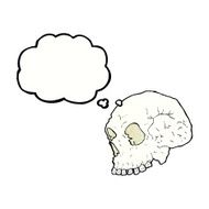 skull illustration with thought bubble N5
