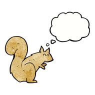 cartoon squirrel with thought bubble N17