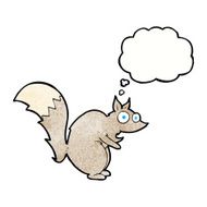 funny startled squirrel cartoon with thought bubble N11