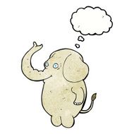 cartoon funny elephant with thought bubble N18