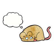 cartoon mouse with thought bubble N18