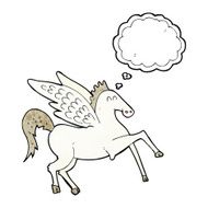 cartoon pegasus with thought bubble N5
