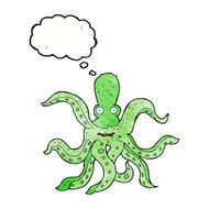 cartoon giant octopus with thought bubble N11