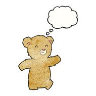 cartoon teddy bear with thought bubble N119