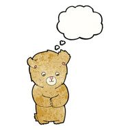 cute cartoon teddy bear with thought bubble N14