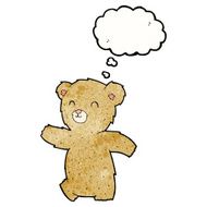 cute cartoon teddy bear with thought bubble N15