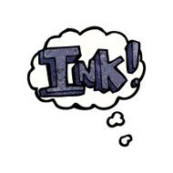 ink cartoon with thought bubble N3