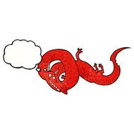 cartoon chinese dragon with thought bubble N10