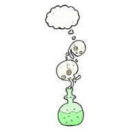 cartoon potion with thought bubble N3