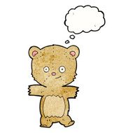 cartoon teddy bear with thought bubble N120