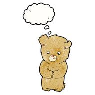 cartoon teddy bear with thought bubble N122