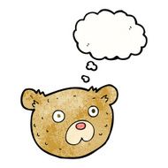 cartoon teddy bear with thought bubble N123