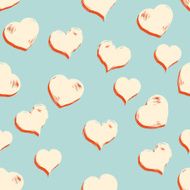 Vector Seamless Hearts Pattern Background N8