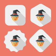 wizard flat icon with long shadow eps10 N2
