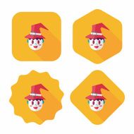 wizard flat icon with long shadow eps10 N3
