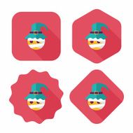 wizard flat icon with long shadow eps10 N7