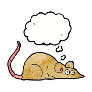 cartoon mouse with thought bubble N19
