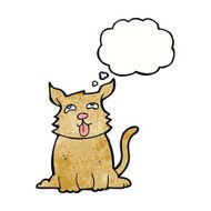 cartoon happy dog with thought bubble N89