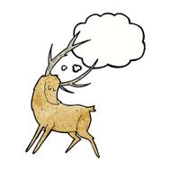 cartoon stag with thought bubble N7