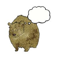 huge bear cartoon with thought bubble N3