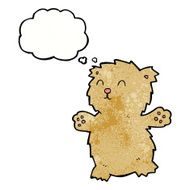 cartoon teddy bear with thought bubble N125