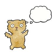 cartoon teddy bear with thought bubble N126