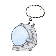 cartoon astronaut helmet with thought bubble N32