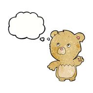 cartoon teddy bear with thought bubble N127