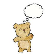 cartoon teddy bear with thought bubble N128