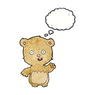 cartoon teddy bear with thought bubble N129
