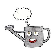 watering can cartoon with thought bubble N2