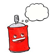 cartoon spray can with thought bubble N16
