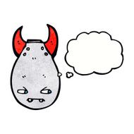 cartoon bomb with thought bubble N17