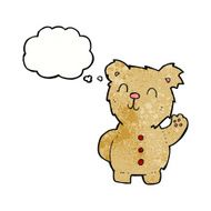 cartoon teddy bear with thought bubble N130