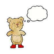 cartoon teddy bear with thought bubble N131