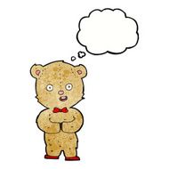 cartoon teddy bear with thought bubble N132