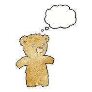 cartoon teddy bear with thought bubble N133
