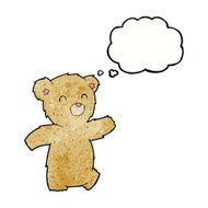 cartoon teddy bear with thought bubble N134