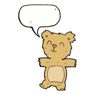 cartoon cute teddy bear with speech bubble N53