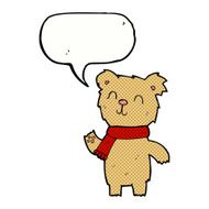 cartoon cute teddy bear with speech bubble N54