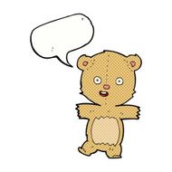 cartoon dancing teddy bear with speech bubble N4