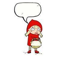 little red riding hood cartoon with speech bubble N12