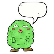 funny cartoon monster with speech bubble N35