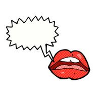 open mouth cartoon symbol with speech bubble N4