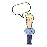 cartoon arrogant man with speech bubble N12